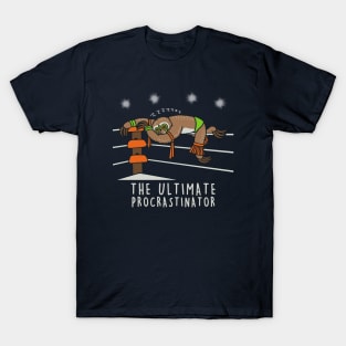 Ultimate Procrastinator Sloth Wrestling T-Shirt